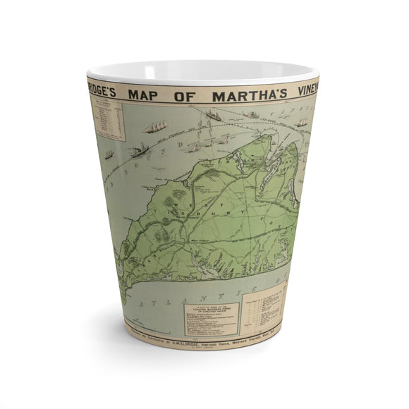 Eldridge's Map of Martha's Vineyard latte mug - Stone & Shoal
