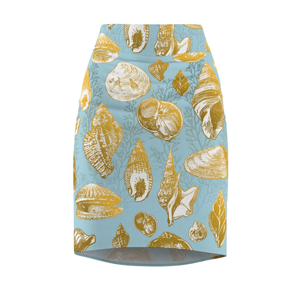 Sunny Seashell Skirt in Summer Sky - Stone & Shoal