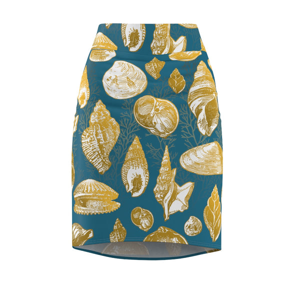 Sunny Seashell Skirt in Tidal Teal - Stone & Shoal