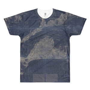 1860 Bache Coastal Survey Map T-Shirt - Stone & Shoal